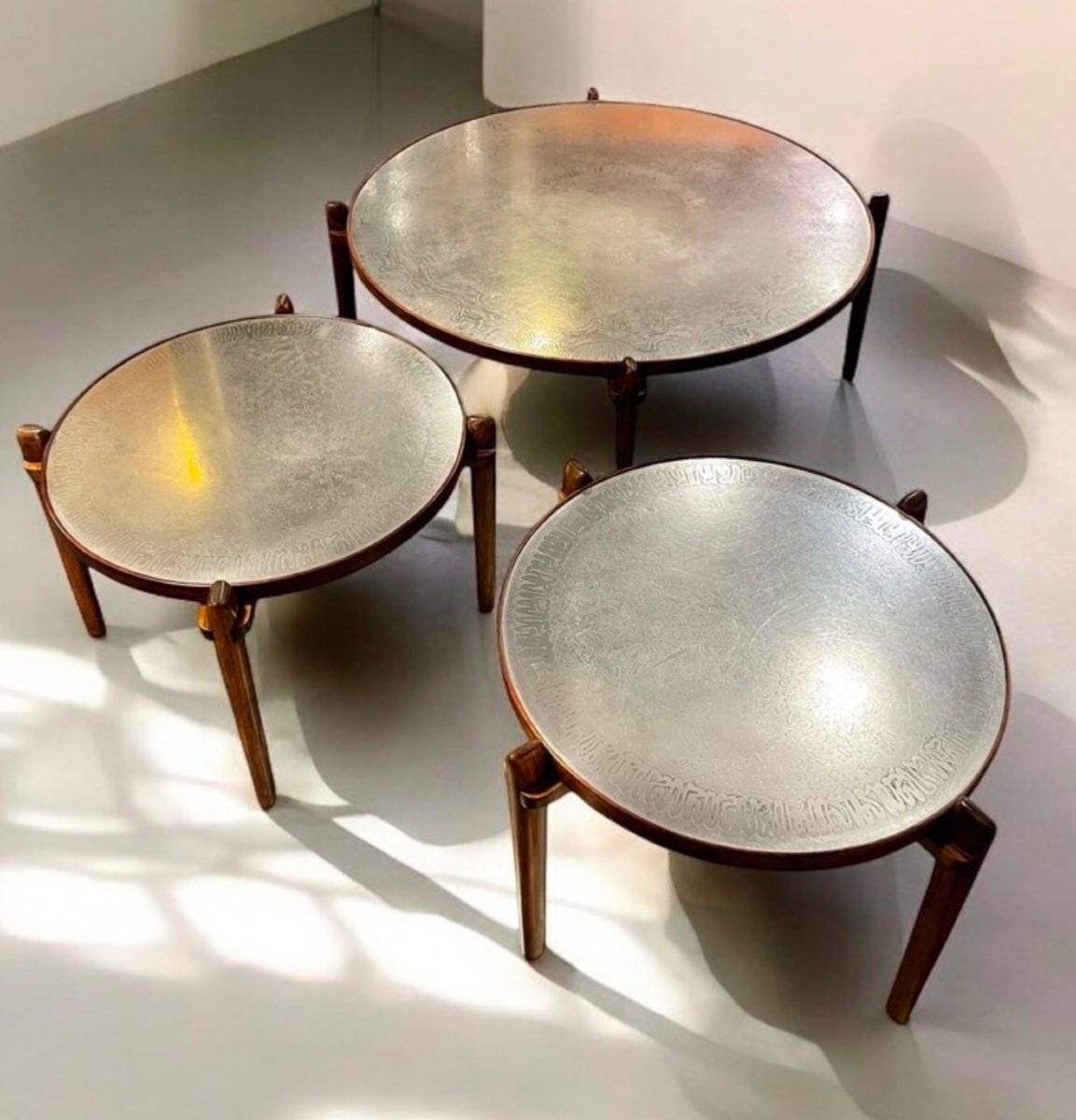 Heinz Lilienthal (1927-2006), Set Of Three Coffee Tables Ca 1960